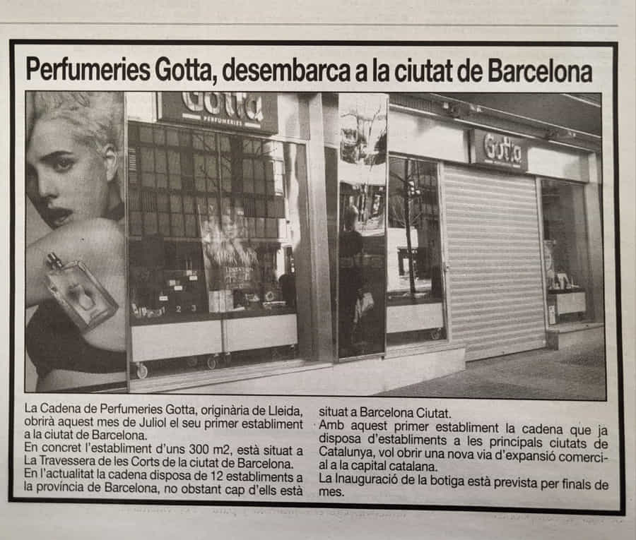 Apertura de Perfumerias Gotta en Barcelona diario La Mañana